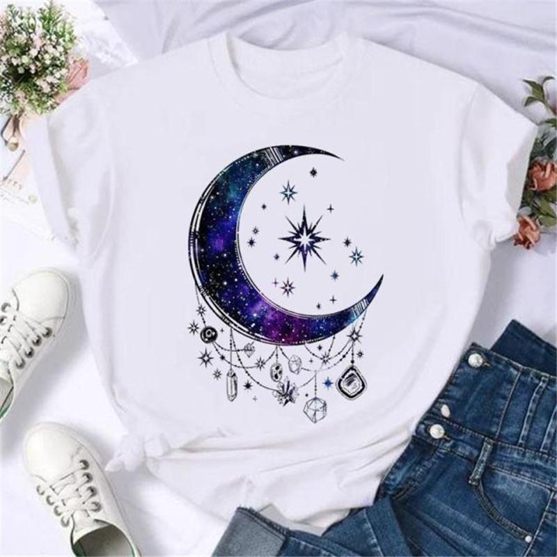 Maycaur Fashion Musical Note Printed Women T Shirt Harajuku Short Sleeve Funny T-Shirt Cute Cartoon Top Tees Female Clothes