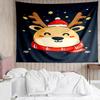 Christmas-reindeer Print Tapestry, Backdrop, Easy Setup, Ideal for Bedroom, Office & Living Room, with Aesthetic Wall Hanging Decor.