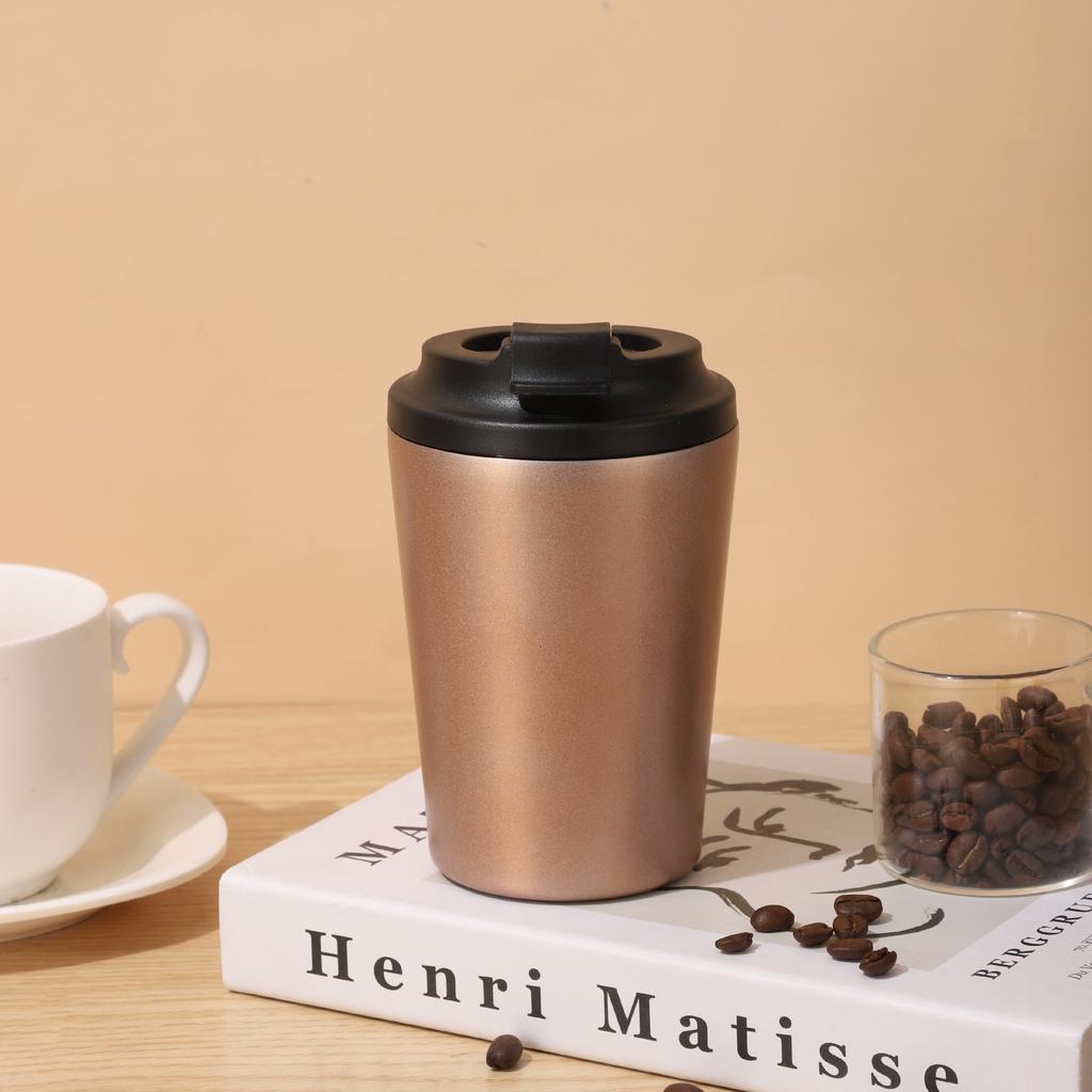 Mini 12Oz Coffee Cup Portable Stainless Steel Thermos Cup Office Home With Scale Car Cup