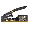 Crimping Tool, RJ45/RJ11/RJ12 Ethernet Crimper, Crimp Tool Kit for 4/6/8-Pin Modular Plugs, with Mini Wire Stripper, 50 Connectors and 50 Boots,