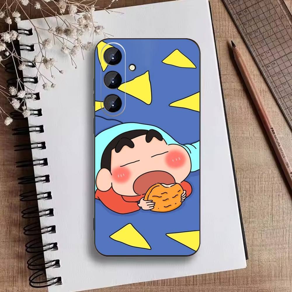 

Cartoon H-Crayon Shin-chan Phone Case For Samsung Galaxy A73,A72,A71,A70,A52,A51 Others Soft Black Cover Samsung a42 5g