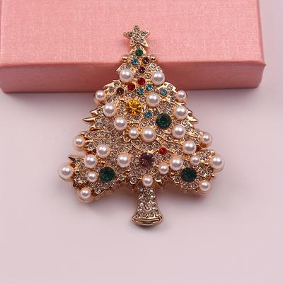 Bunte Weihnachtsbäumchen Broschen Mode Damen Anstecknadel Schmuck Für Party Bankett