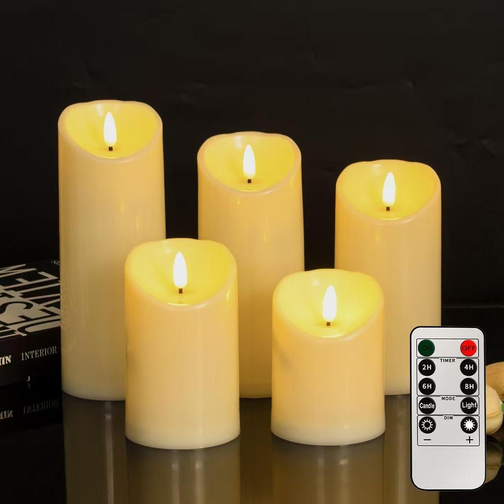 LED Swing Flame Candle: Slanted Mouth Design for Weddings, Cafes, Clubs, and Decor