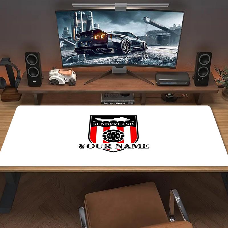 Sunderland Association Football Club Custom Name Large Size Mouse Pad Large Gaming Table Cushion Non-slip Laptop Tablet Big Mousepad XXL Mat Mini PC P