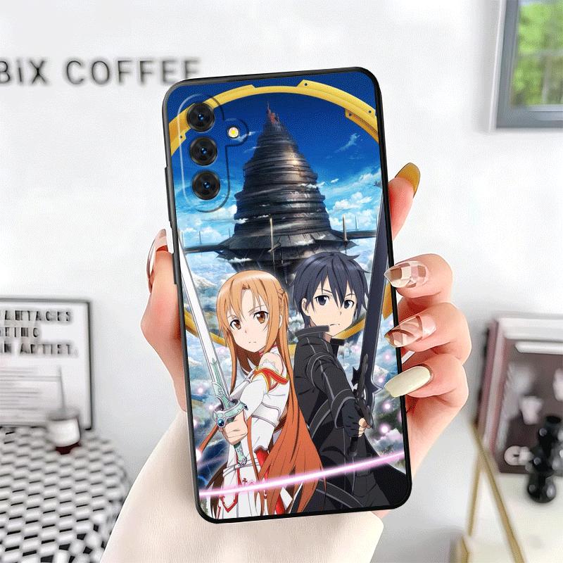 S-Sword O-Online SAO Anime Soft Phone Case for Samsung A17 A37 A57 A16 A26 A36 A56 A15 A25 A35 A55 A14 A24 A34 A54 A13 A23 A33 A