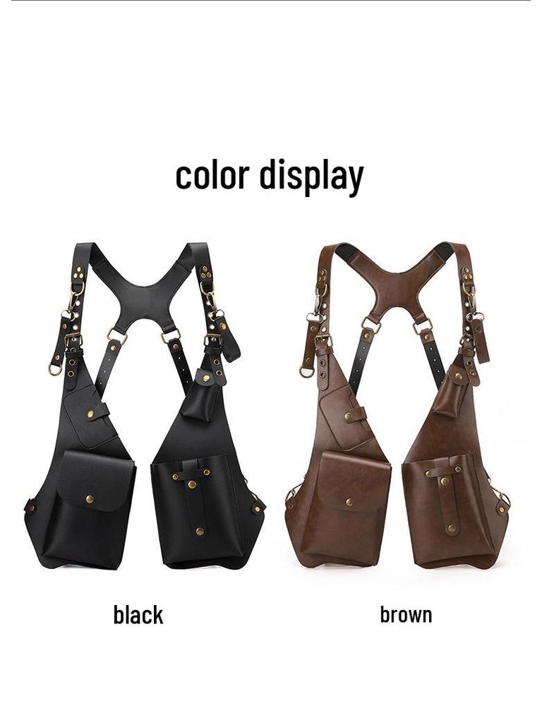 Herren Vintage Rucksack mit Unterarm-Crossbody und Multifunktioneller Einzel-Schultertasche für den Außenbereich