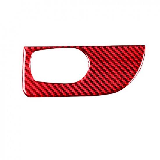 For BMW 6 Series E63 E64 Red Carbon Fiber Interior Headlight Control Cover Trim