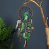 Vintage Green Feathers Dream Catcher Garden Hangings Bohemian Wind Chimes Window Pendants Room Handmade Ornament Home Decoration