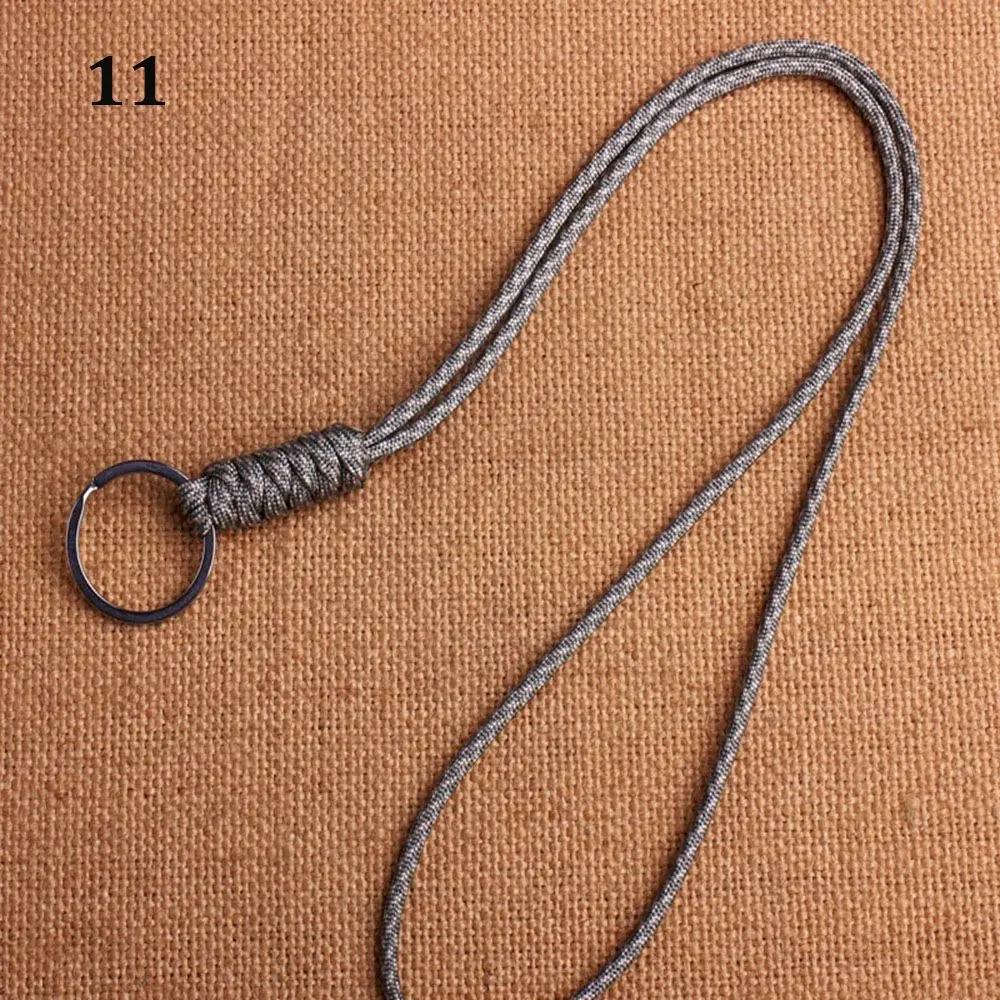 New Emergency Survival Backpack Self-Defense Lanyard Round Buckle Parachute Cord Key Ring Paracord Keychain