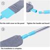 Extendable Pole Stainless Extra Long Feather Duster Bendable Head And Long Handle for Cleaning Ceiling Fans Blinds Furniture