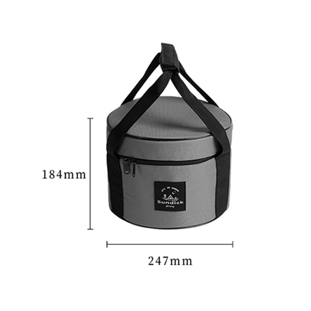 9/14L Dinnerware Organizers Oxford Cloth Pot Storage Bucket Bags Waterproof Camp Bowl Cups Container Cases Bearing 7kg Daily Use
