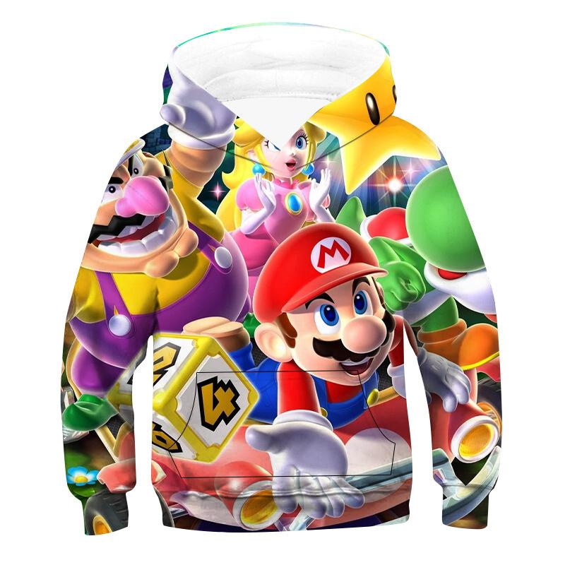 Super Mario Brothers Mario Children's Versatile Sweater Cosplay Spring and Autumn Anime Hoodie Jacket Men