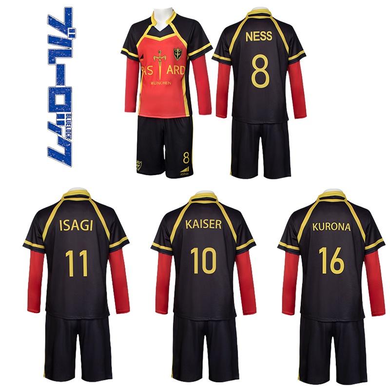 Blue Lock Jersey Cosplay Isagi Yoichi Ness Kaiser Kurona Sport Uniform Gift Suit