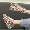 Thick-soled Increased Women's Sports Shoes Women  New Women's Hand-painted Graffiti White Shoes Outdoor Casual Shoes