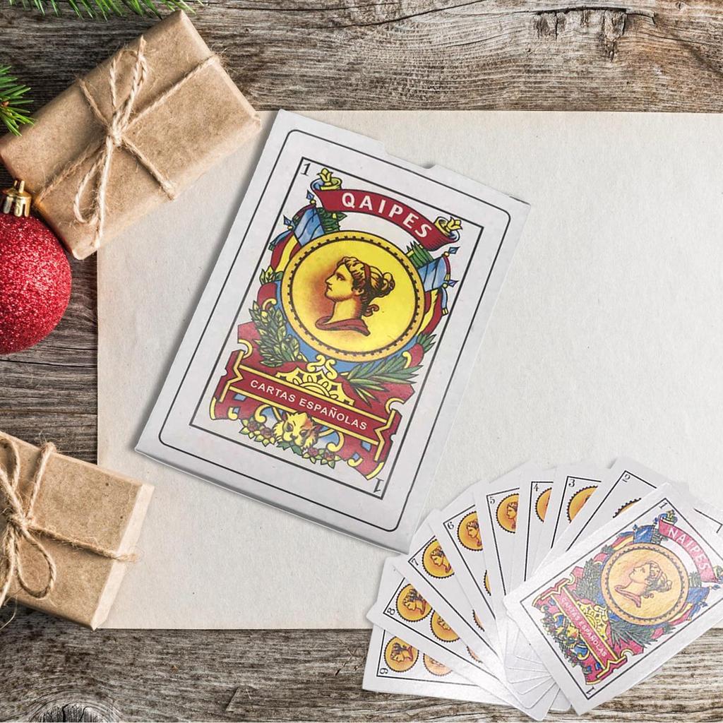 Large Spanish Playing Cards Waterproof Poker Cards With Bright Colors Clear Printed Board Game Cards For Party, Family Card Game