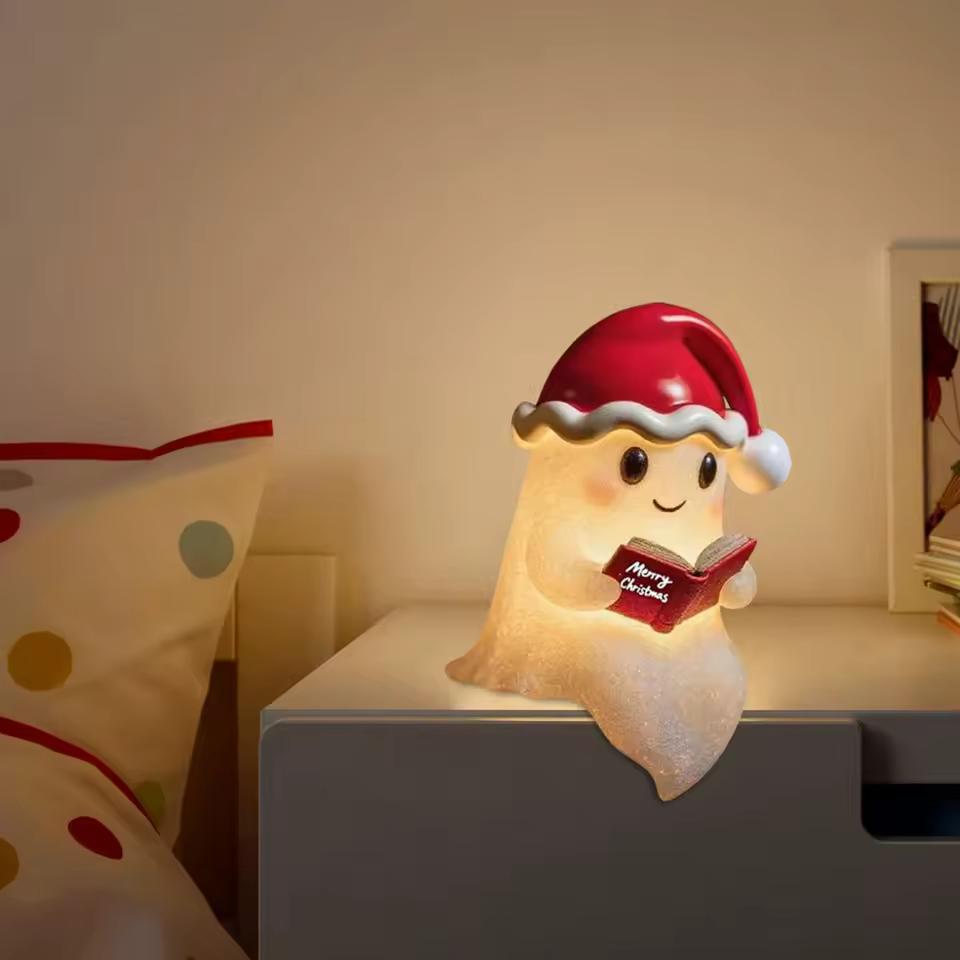 Cute Ghost Reading Desk Lamp Halloween 3D LED Luminous Night Light For Party Home Decoration