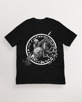 He Is Odin's Man T-Shirt| Norse Mythology Viking Art T-Shirt | 100% Cotton Unisex Pagan Tee | HUMAN MADE, No Ai