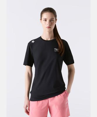 DESCENTE Cooling Tricot Back Graphic Short Sleeve T-Shirt Black Sr213Ets57