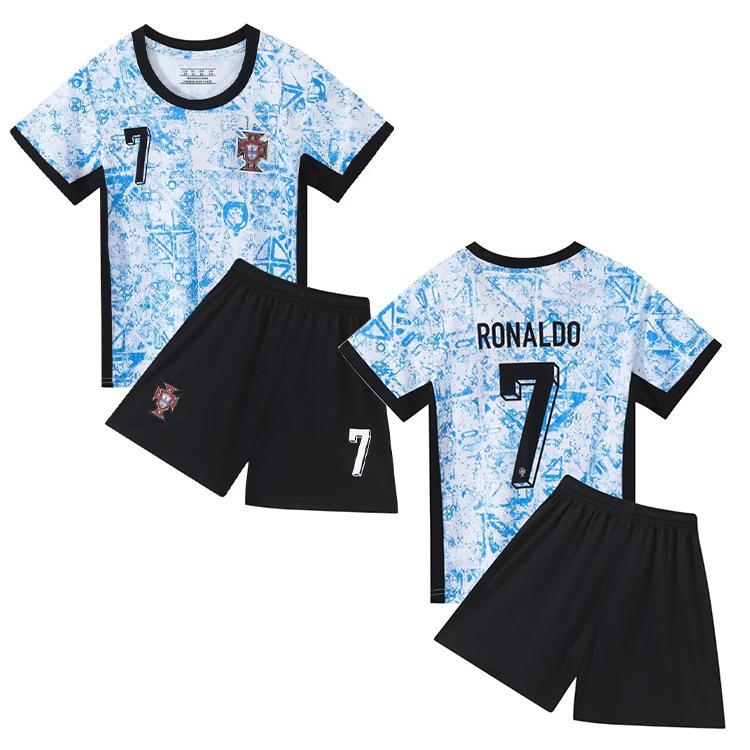24-25 Portugal Away No. 7 Club Football Jersey Children'S Clothing Adult Set