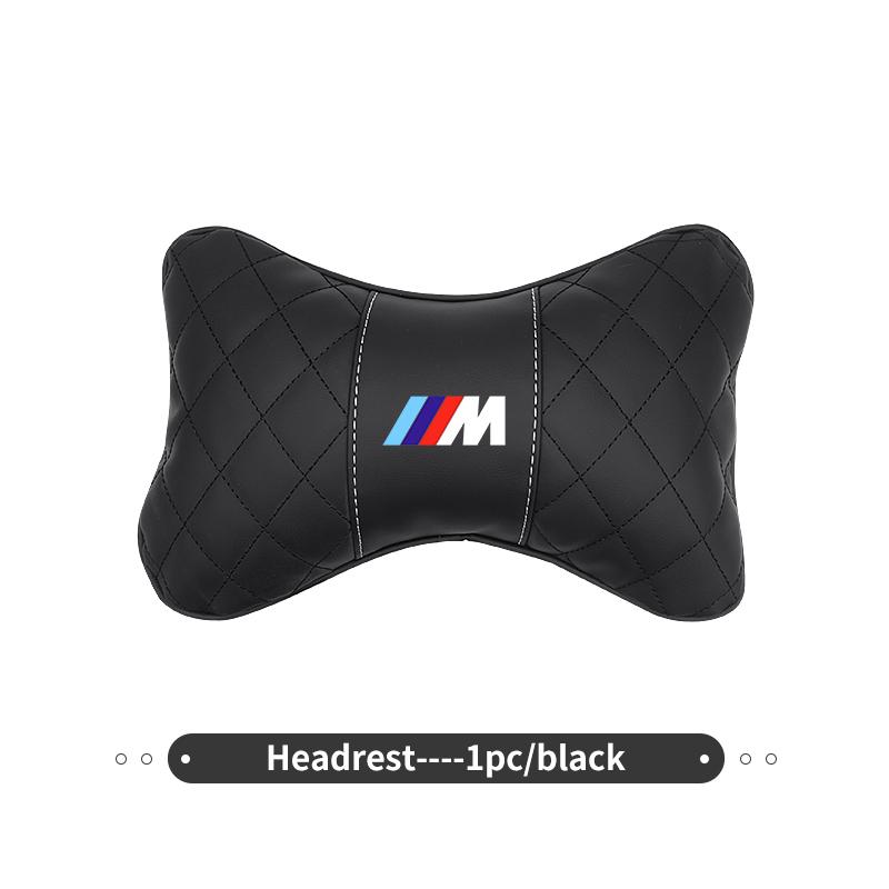 WCHT7 For BMW Leather Car Headrest Lumbar Support Neck Pillow Waist Cushion Auto Accessories E30 E34 E36 E39 E46 E52 E53 E60 E61 E62