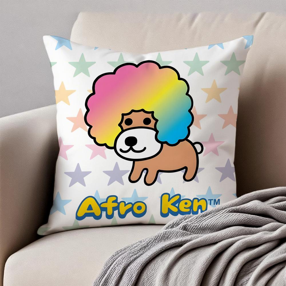 Japan AAfro KKen Cushion Cover Pillowcase Antidustmite Invisible Zipper Short Plush Sofa Cushion 30X30cm
