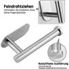 No-drill Toilet Roll Holder For Bathroom And Laundry Room, Sus304 Stainless Steel, Brushed Nickel, Silver