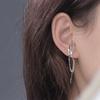 No Pierced C Shape Tassel Irregular Women Ear Clip Dangle Earrings Clip On Earrings Korean Ear Cuff