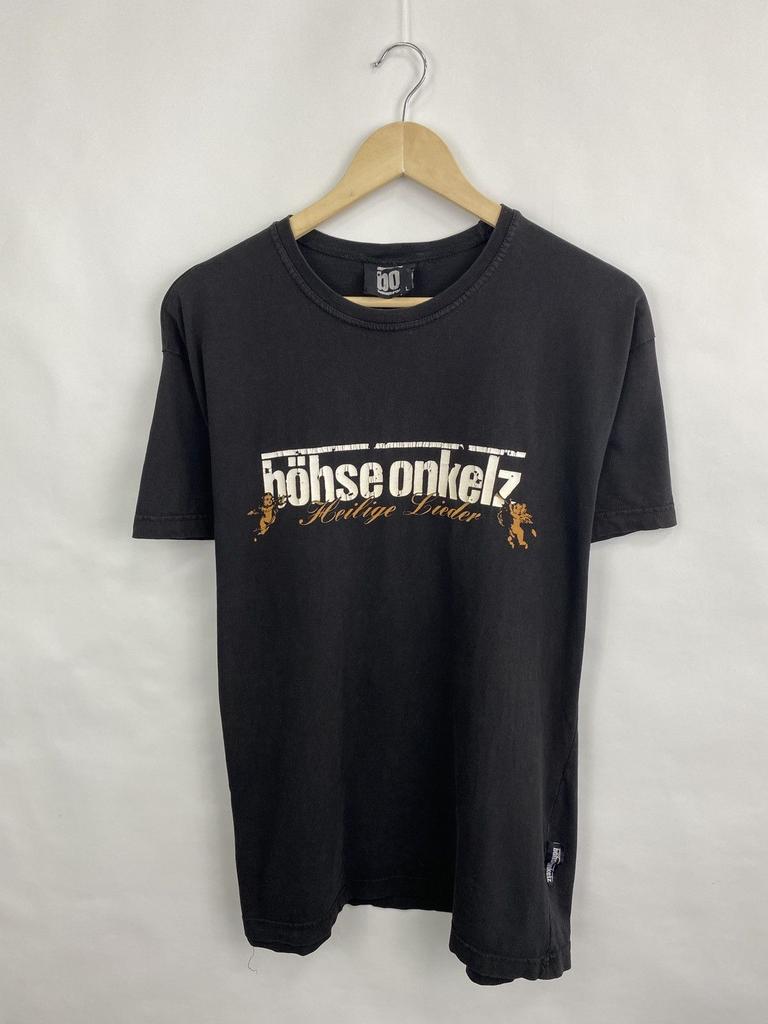 Band Tees × Vintage Böhse Onkelz Vintage 90s Rock Band Tee Tour T-Shirt Size Onkelz Global Tour T-shirt Street Hip Hop Oversized Y2k Casual Clothing