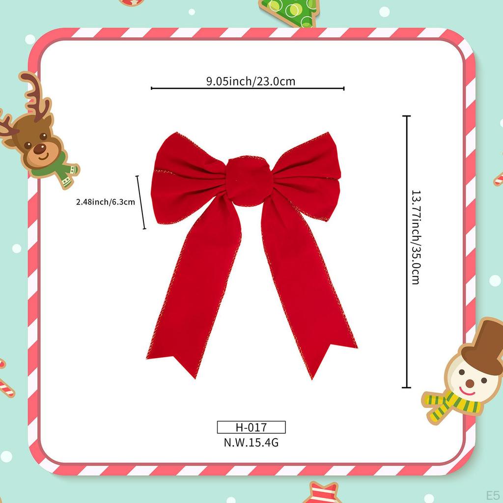 Weihnachtsschleife Dekorative Verzierung Rot Groß Deko für Party Innen Außen Feiertag