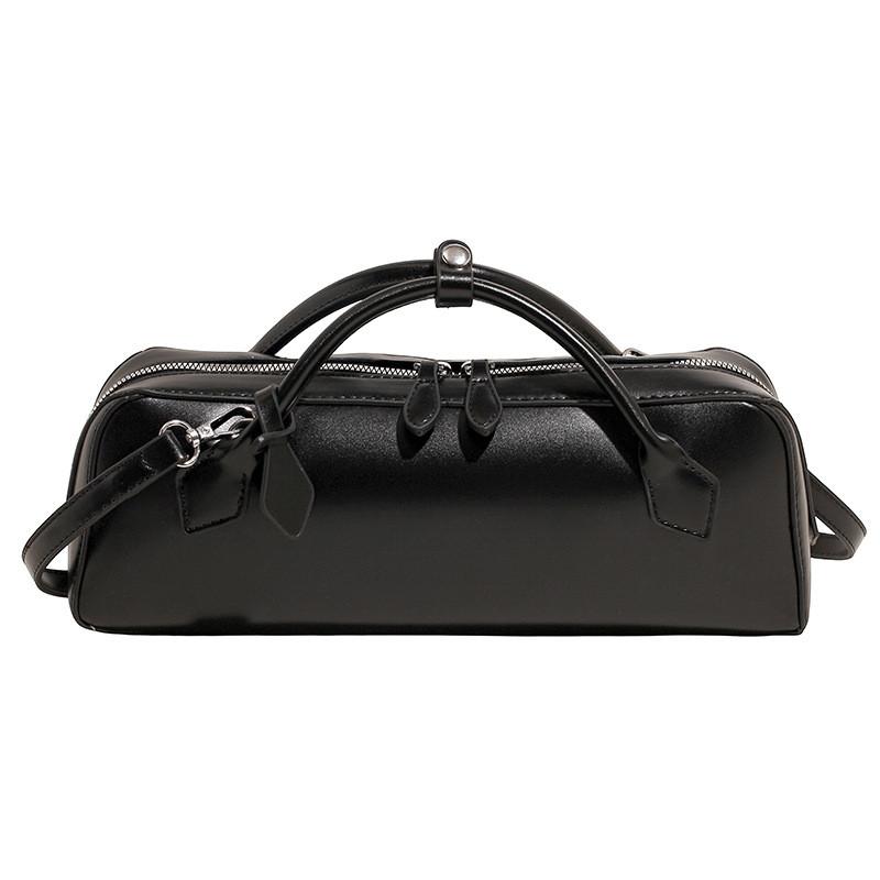 Single Shape Sausage Shoulder Crossbody Bag Solid Color Handbag Fashion Women