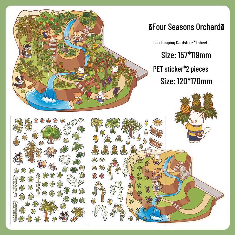 Infeel.Me 2.5D Scenery Stickers - 6th Edition Student Miniature Decoration Stickers