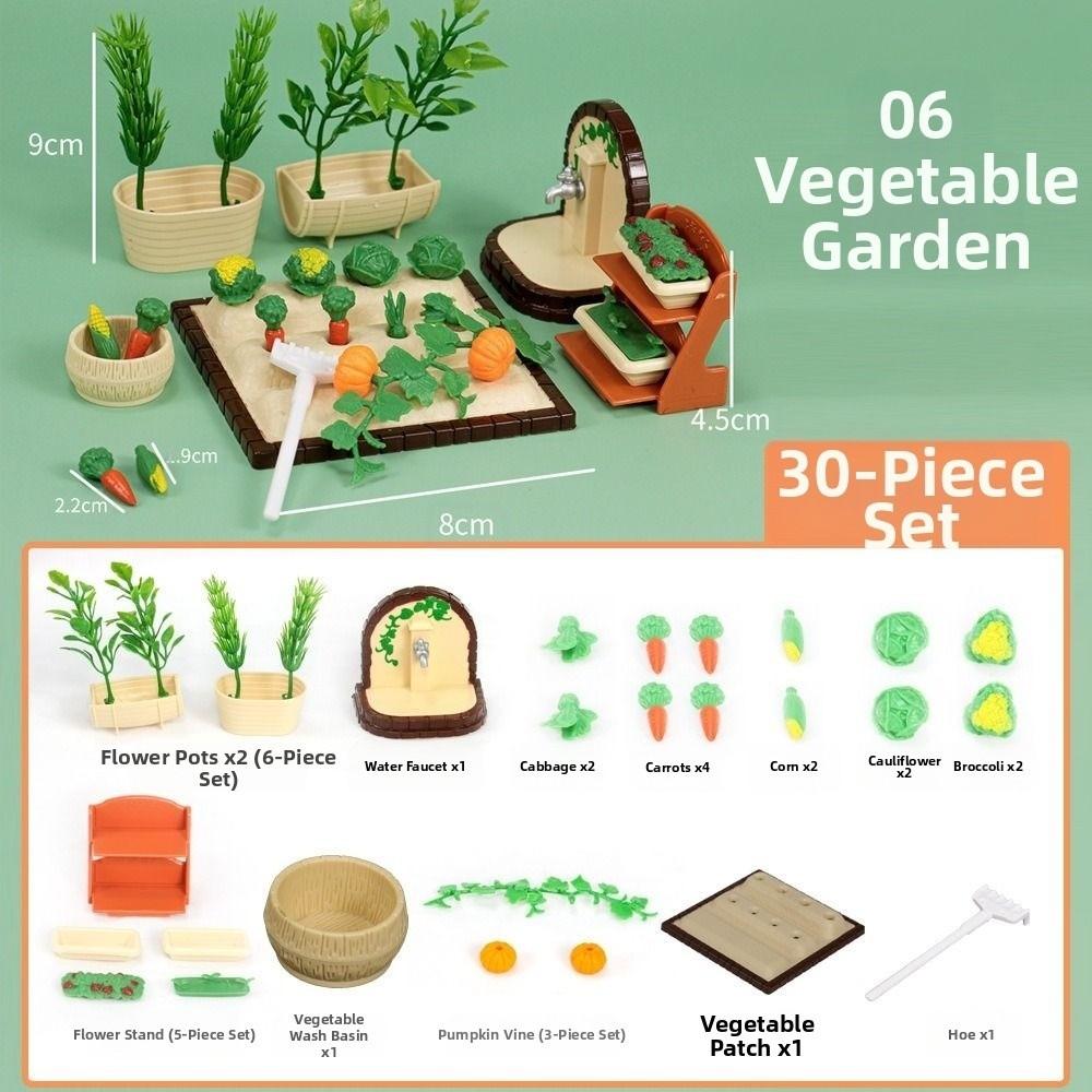 Plastic Dollhouse Furniture Multistyles Miniature Dining Table Bedroom 1:12 Living Room Sofa Set