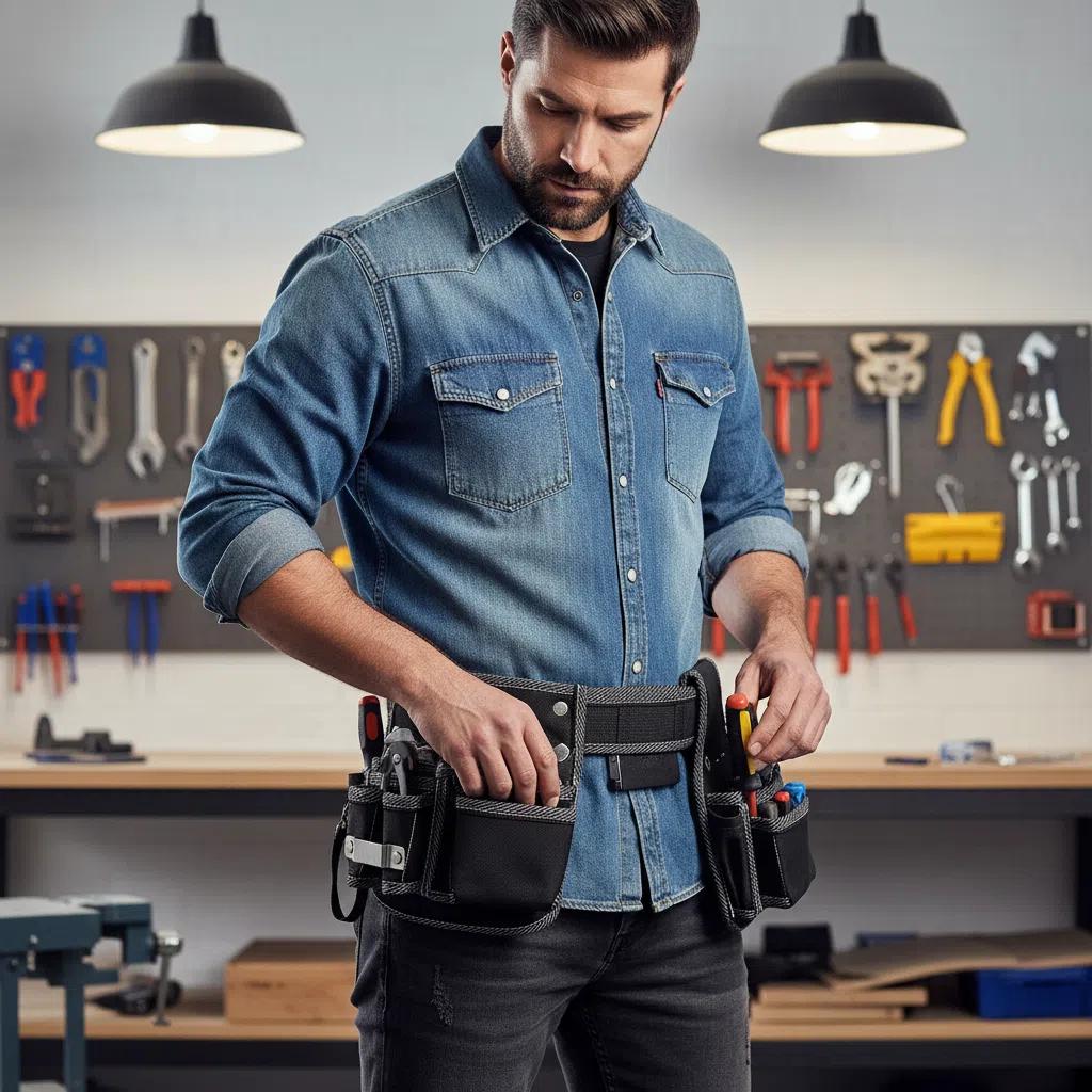 Electrician Repair Waist Tool Bag With Multi Pocket Large Capacity 600d Oxford Cloth Outdoor Waist Bag for Tool Storage Arrange