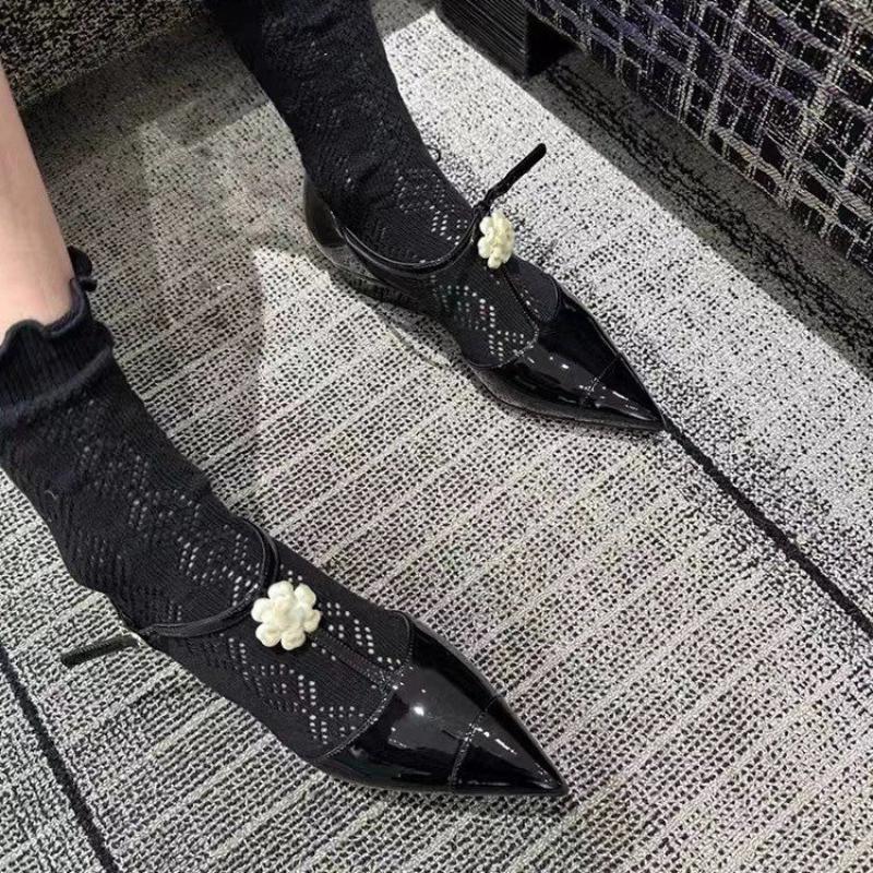 Fashion Flower Hollow Pointed Wedge Matching Color Light Mouth All Comfortable Non-slip Breathable Women Wear-resistant Women's Shoes