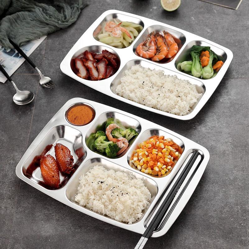 Jingzhou 304 Stainless Steel Kids Multi-Compartment Meal Plate