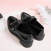 Fashion New Patent Leather Single Shoes Versatile Small Leather Shoes Women's Tassel Bow Slip-On Casual Plus Size Loafers