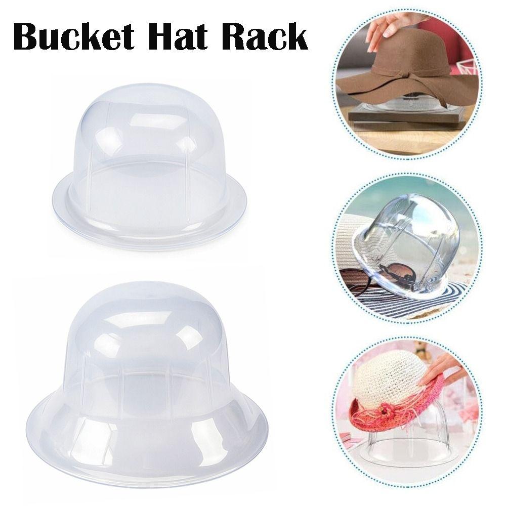 Wysokiej jakości przezroczysty kapelusz typu bucket hat wykonany z PVC, stojak, wspornik do kapelusza, formovač, nie odkształca się łatwo, do ekspozycji i przechowywania kapeluszy