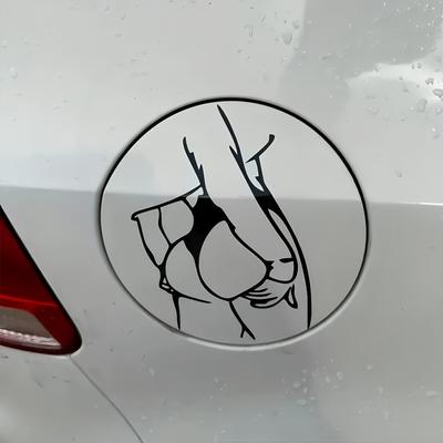Pretty Girl Playing with Character Outline Creative&funny Stickers for Cartoon Fans&lover,high Quality for Car Trucks Motorcycle