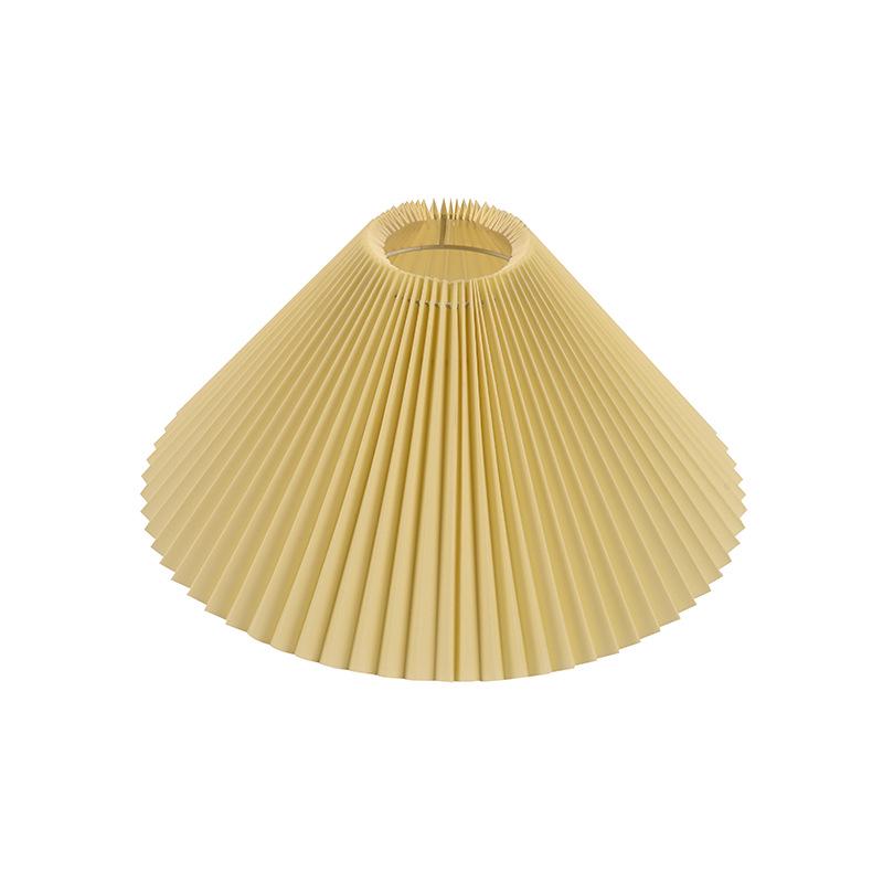 Pleated Cloth Lampshade Accessory for Desk and Floor Lamps, Inclined Height 240mm, Bottom Opening 410mm