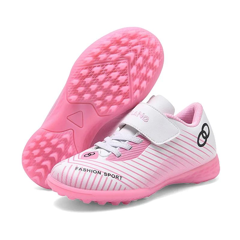 Professional Turf Soccer Shoes Childrens Brand Fashion Indoor football Sneakers Size 29-39 Futsal Kids Trainers Chuteira Society