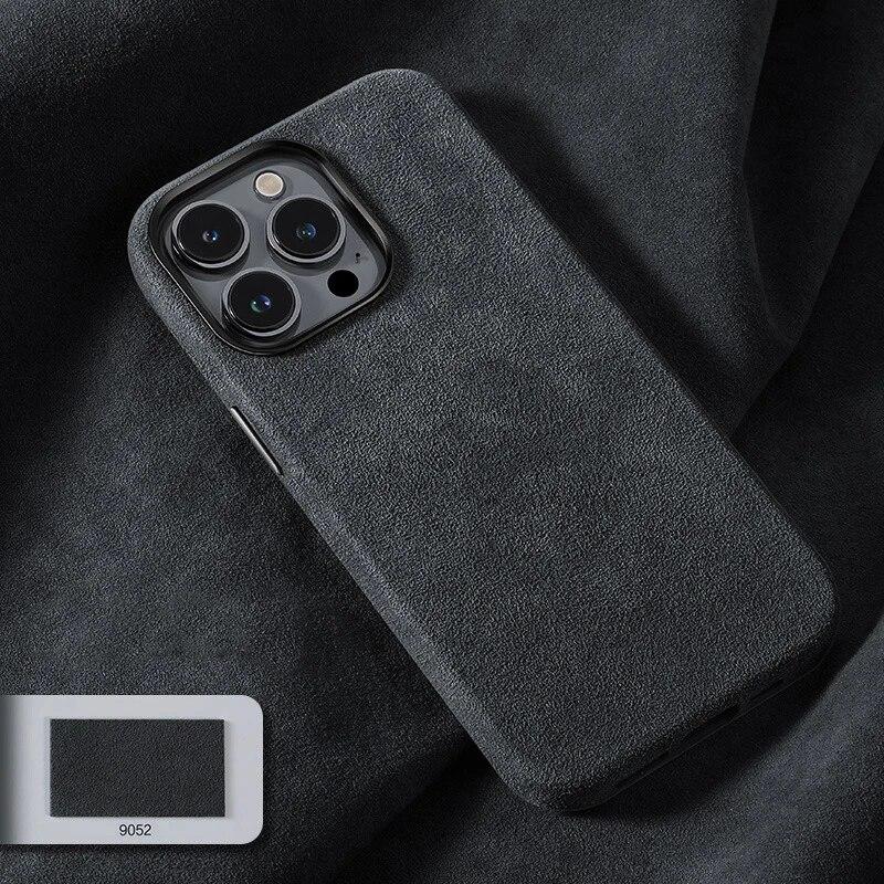 Magnetic Leather Case for IPhone 15 Pro Max 14 13 Pro 12 Luxury Supercar Suede Fundas for Iphone 15pro Magsafe Protection Cover