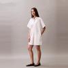 Calvin Klein Vintage Cotton Contrast Stitch Half-Placket Shirt Dress Women Dresses 47C016G