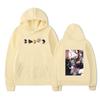 Autumn Winter Japanese Anime Hoodie Sweatshirt Print Letter Oversize Pullover Casual Fashion Street Long Sleeved Top