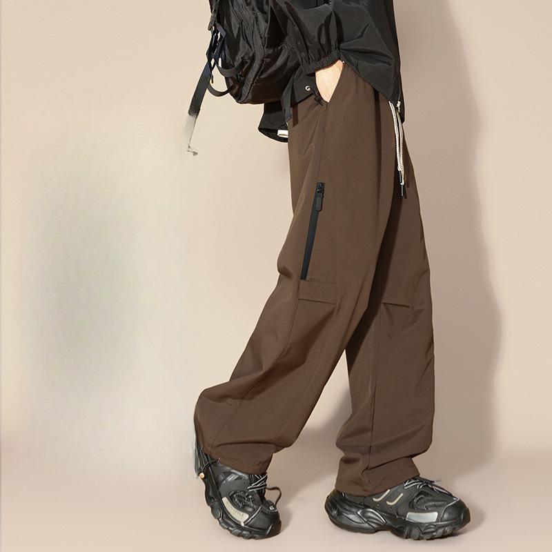Workwear Outdoor Waterproof Down Pants for Men, Loose Sportswear and Casual Trousers with Drawstring Cuffs