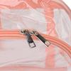 PVC Transparent Backpack Portable PVC Zipper Design High Capacity Clear Backpack for School Pink