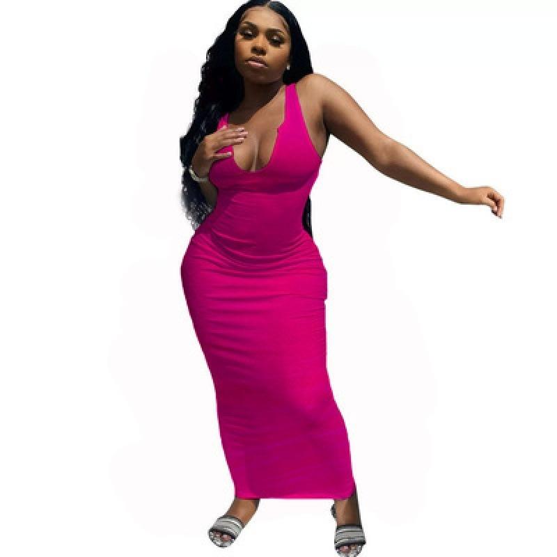 Sexy Maxi Tank Dress, Bodycon Nightclub Party Casual Dress For Summer & Spring, Women's Clothing