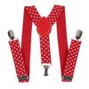 Kids Polka Dot Suspenders 3 Clips Y Back Elastic Adjustable Braces