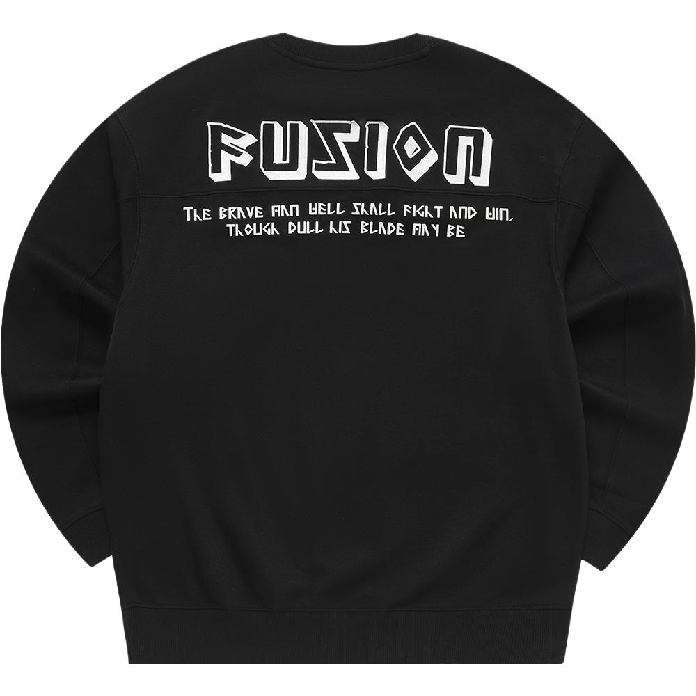 FILA FUSION Sweatshirts Men's Black Crew Neck Moderate Other T11M343204FBK