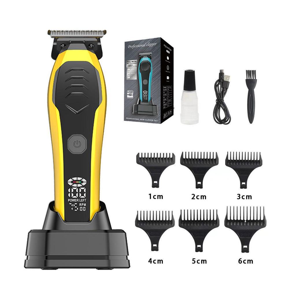 Professional Electric Hair Clipper Set for Barbers - Includes Carving Tool