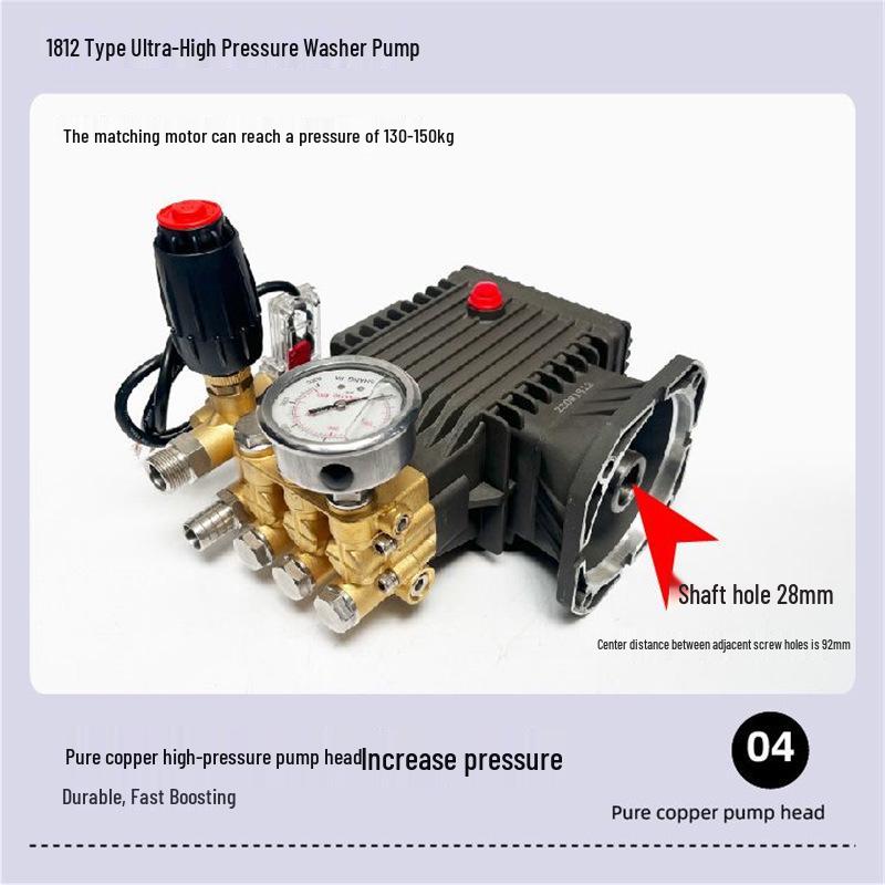 Universal 1812 Ultra-High Pressure Plunger Pump for Car Wash Machines